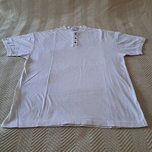 I.N.C. International Concepts Men”s Henley Cotton Shirt Off-White Y2K Size XL
